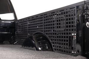 Ford F-350 Molle Panels - Passenger Side - Addictive Desert Designs - Bedside Accessory Mounting Panels - Hammer Black - `23-`26